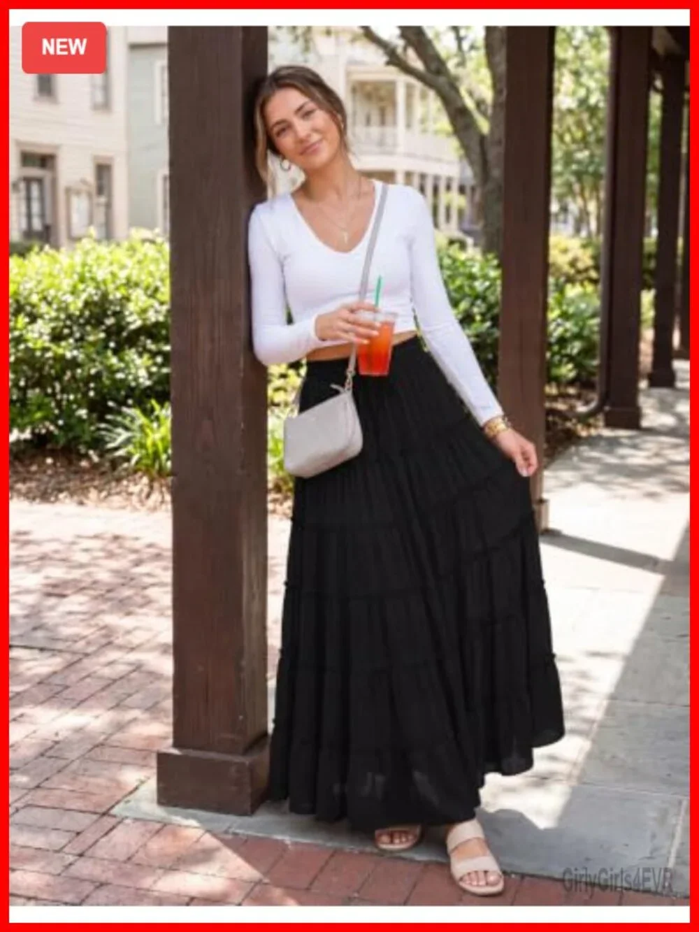 Chiffon Maxi Renaissance Skirt with Pockets - Tiered A-Line Ankle Length